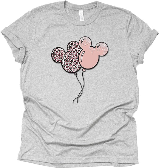Mickey Leopard Balloons Shirt - Fun Casual Tee