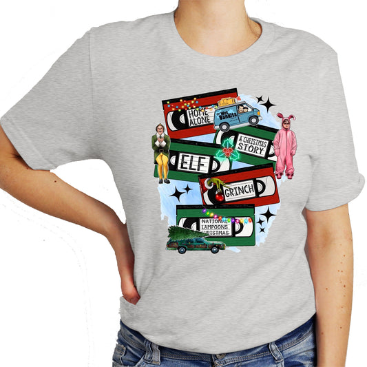 Christmas Classic Movies Graphic T-Shirt | Short Sleeve
