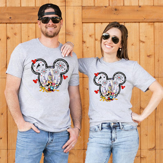 Disney Mickey Minnie family trip graphic tee for theme park vacation outfits