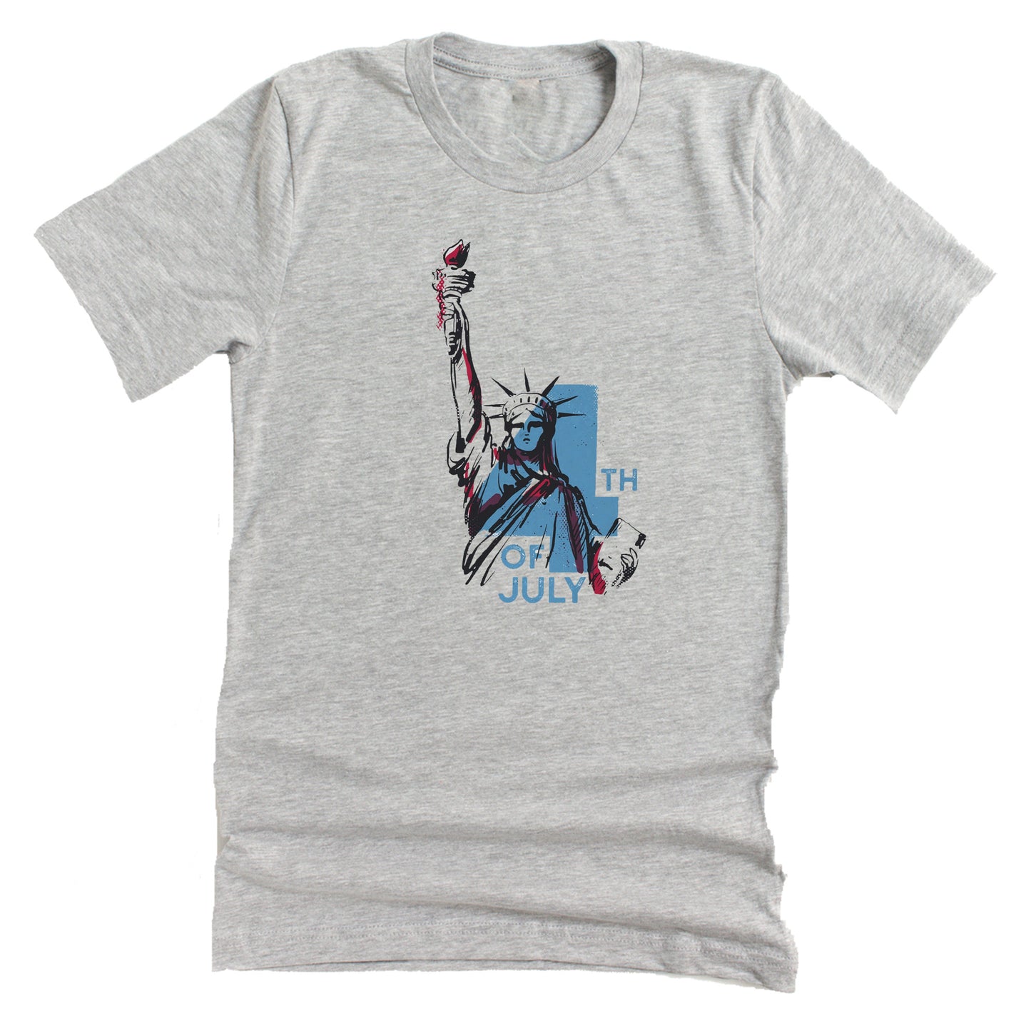 4th of July patriotic monster truck American flag printed graphic tee shirt