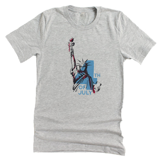 4th of July patriotic monster truck American flag printed graphic tee shirt