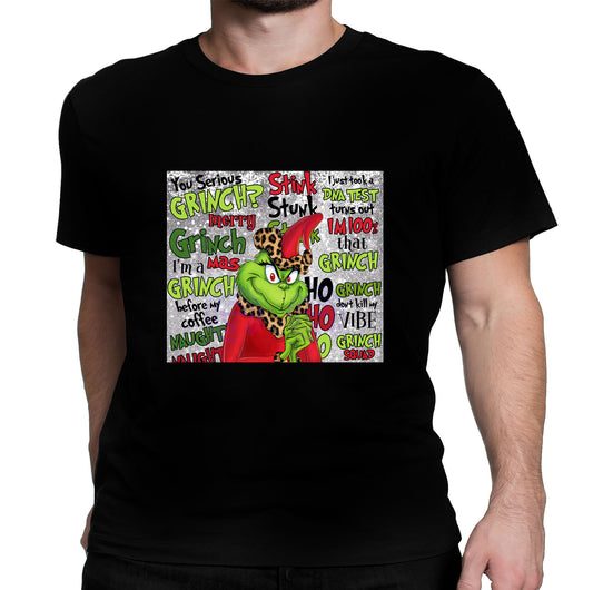 Grinch Christmas Graphic Tee Short Sleeve Shirt