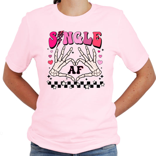 Single AF Valentine Graphic Casual Short Sleeve Shirt
