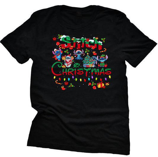 Stitch Christmas Short Sleeve Shirt – Festive Fun!