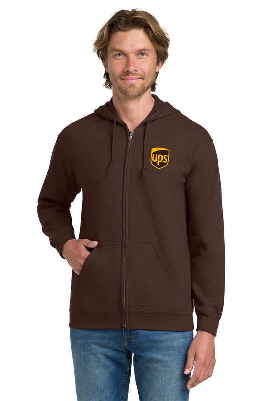UPS zip up hoodie for delivery drivers and uniform workwear