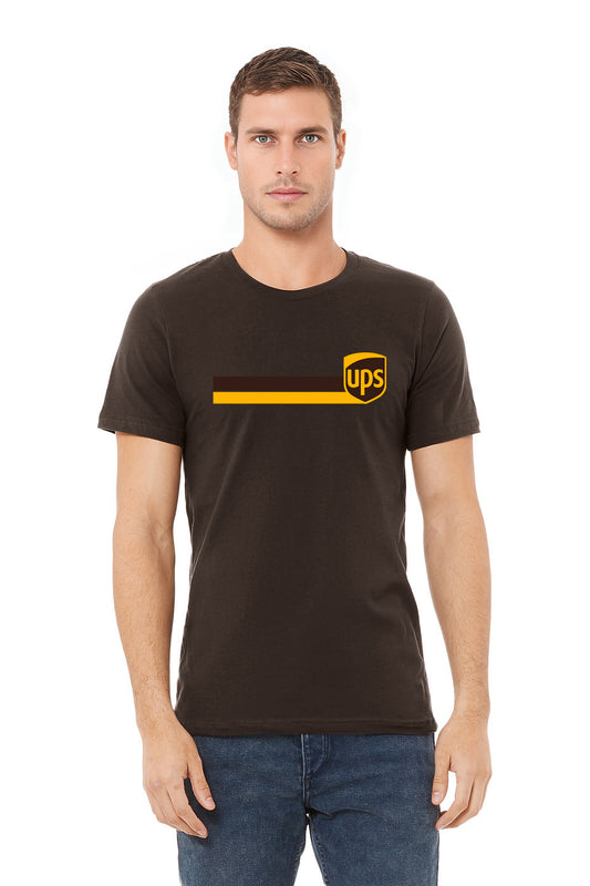 UPS brown uniform short sleeve t-shirt for delivery driver workwear