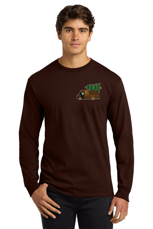 UPS Christmas Truck Brown Long Sleeve T-Shirt 🎄