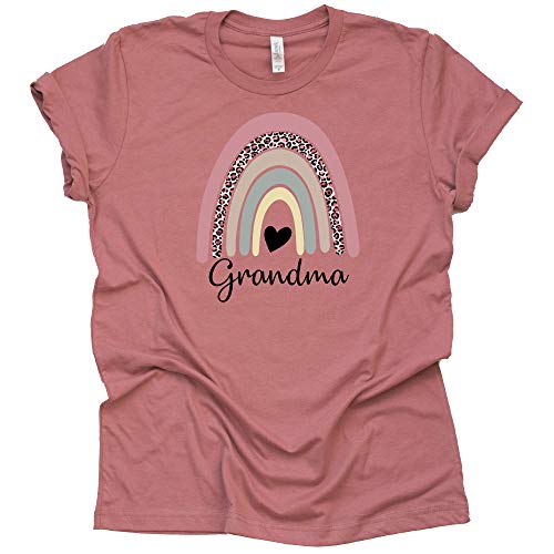 Rainbow Grandma Shirt - Casual Leopard Print Tee