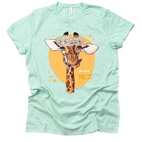 Giraffe Shirt - Funny Floral Design for Animal Lovers
