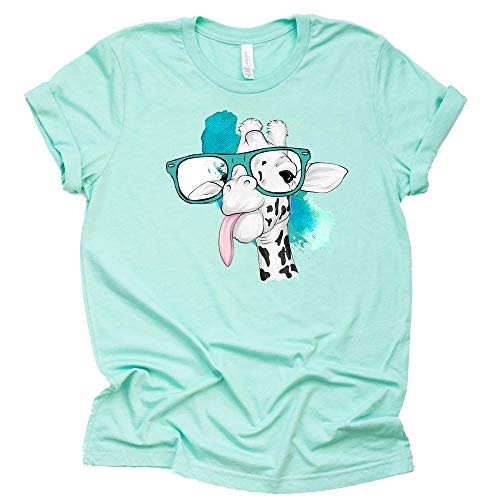 Funny Giraffe Shirt with Glasses – Cute Animal Tee