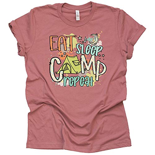 Eat Sleep Camp Repeat Shirt - Adventure Ready Tee