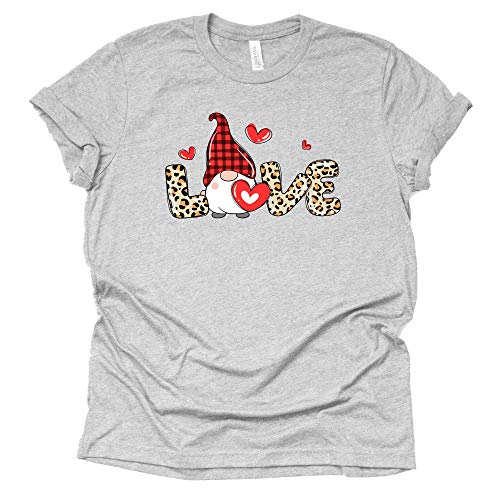 Love Gnome Shirt | Leopard Hearts Graphic Tee