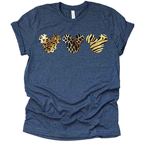 Leopard Print Mickey Shirt – Trendy Graphic Tee for Women