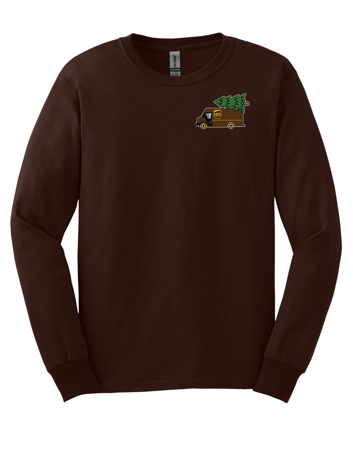 UPS Christmas Truck Brown Long Sleeve T-Shirt 🎄