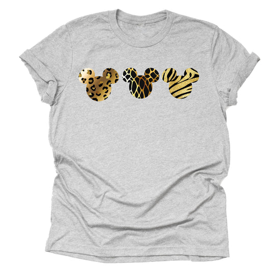 Leopard Print Mickey Shirt – Trendy Animal Graphic Tee