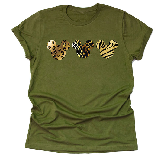 Leopard Print Mickey Shirt – Trendy Animal Graphic Tee