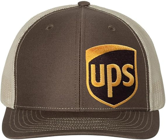 UPS Snapback Trucker Baseball Cap with Embroidered Patch