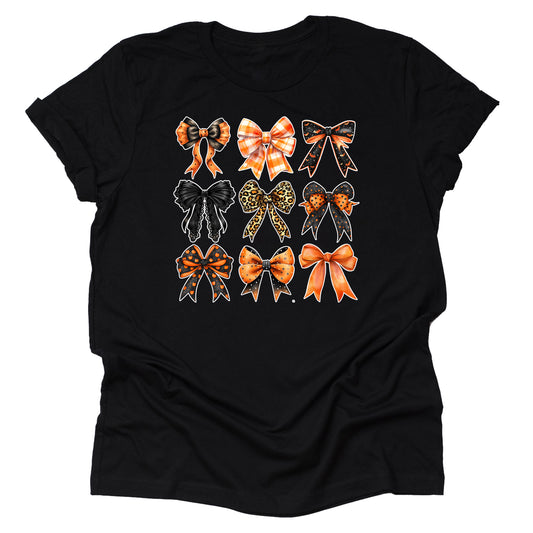 Halloween Bows Graphic T-Shirt – Cute Flower Print Tee