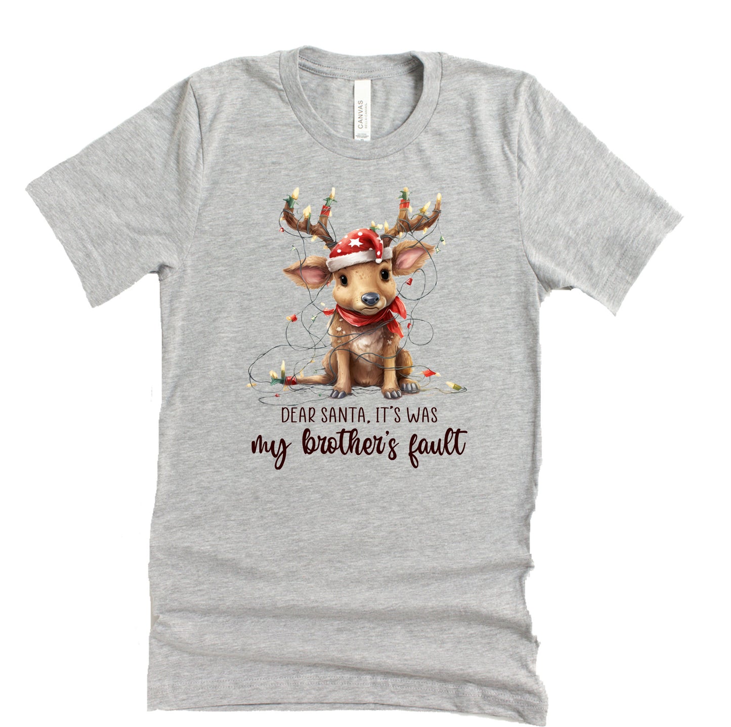Dear Santa It's My Brother's Fault Christmas Shirt