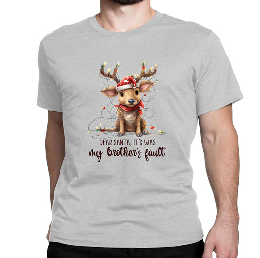 Dear Santa It's My Brother's Fault Christmas Shirt