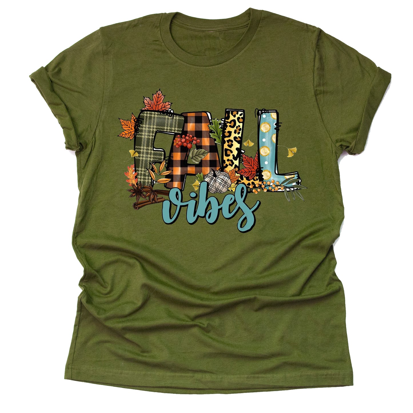 Fall Vibes Graphic T-Shirt – Cute Casual Short Sleeve Tee