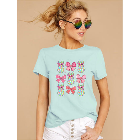 Pink Bunnies Bows Easter Shirt – Adorable Holiday Tee
