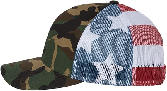 UPS camo American flag hat with embroidered patch for delivery driver uniform wear