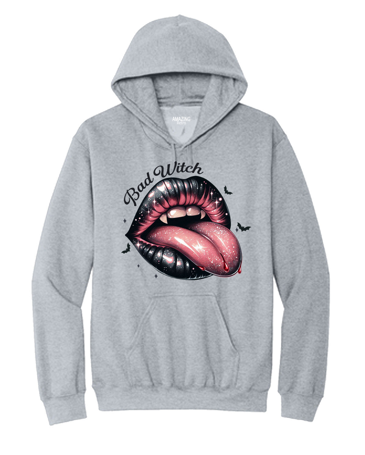 Bad Witch Pink Lip Long Sleeve Halloween Hoodie