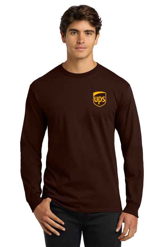  brown long-sleeve shirt with a UPS logo