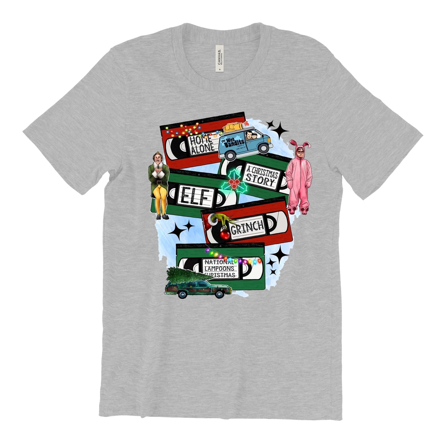 Christmas Classic Movies Graphic T-Shirt | Short Sleeve
