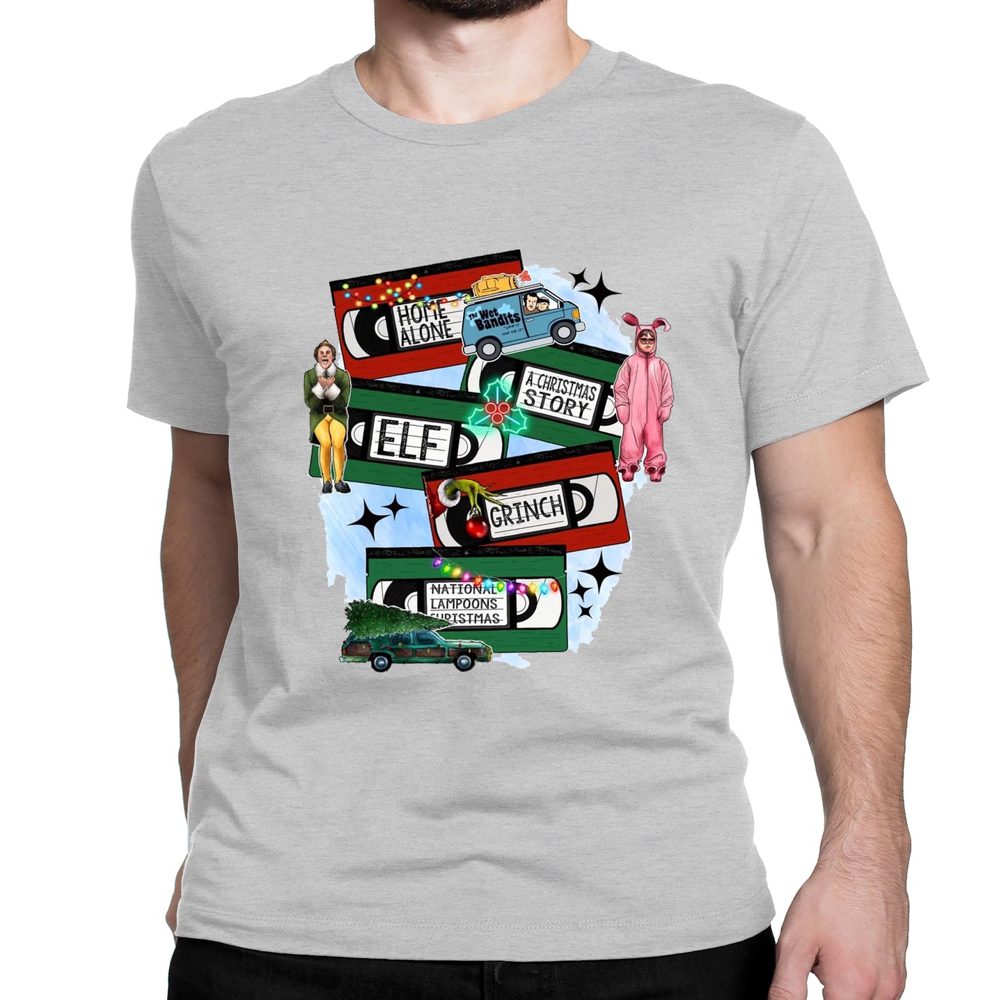 Christmas Classic Movies Graphic T-Shirt | Short Sleeve