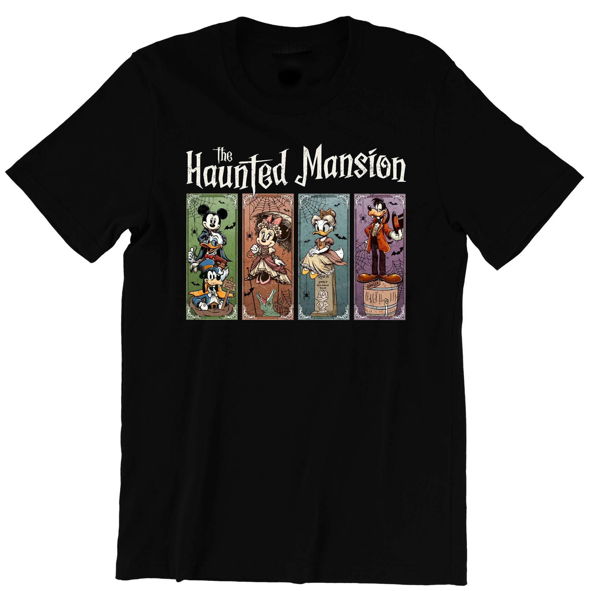 Disney Haunted Mansion characters spooky graphic tee inspired by classic attraction design