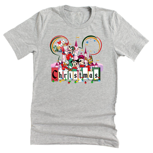 Disney Christmas Characters Graphic Short Sleeve Shirt