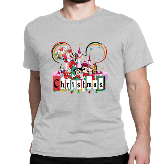 Disney Christmas Characters Graphic Short Sleeve Shirt