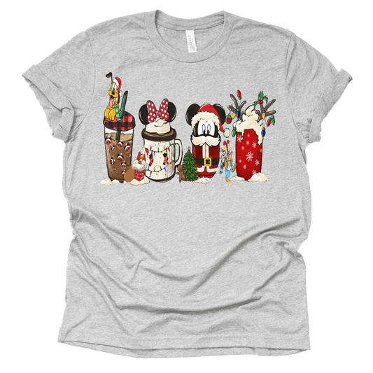 Disney Merry Christmas Latte Graphic Shirt – Casual Tee