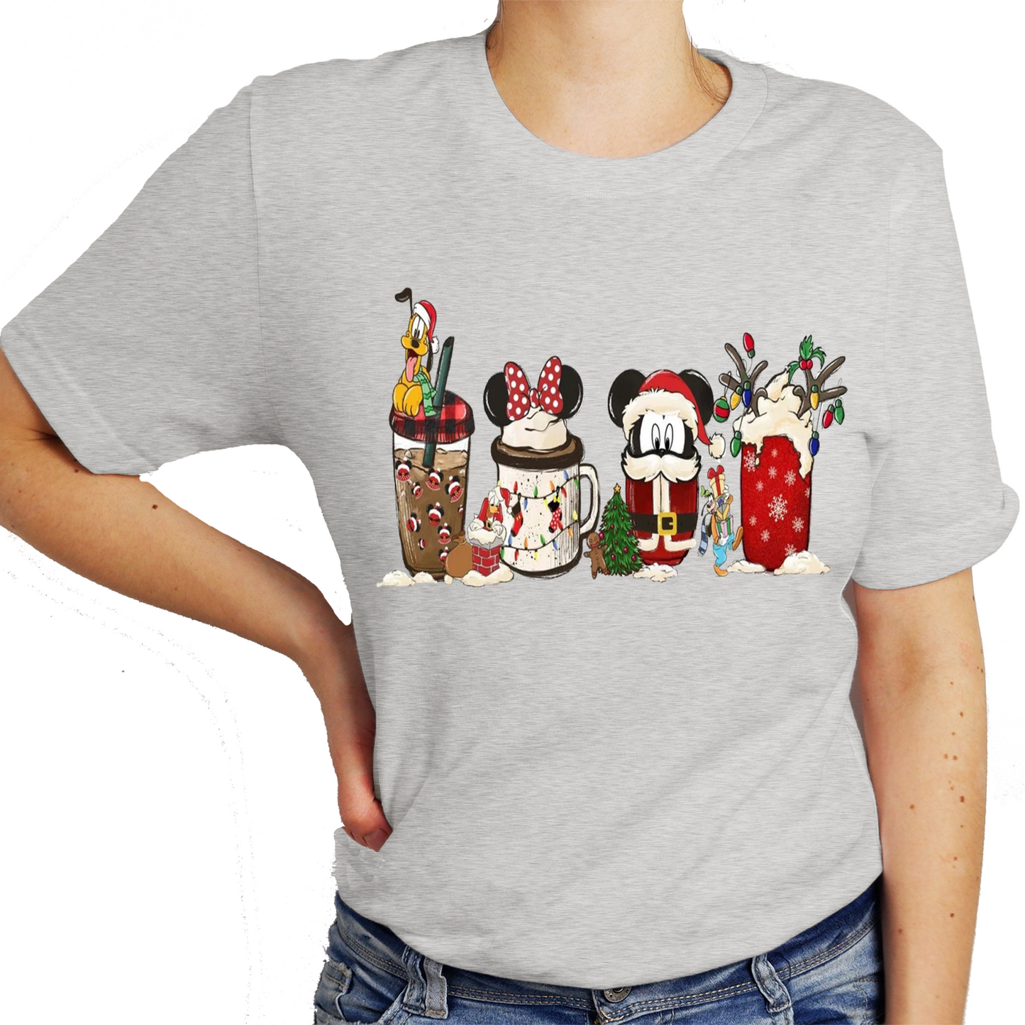 Disney Merry Christmas Latte Graphic Shirt – Casual Tee