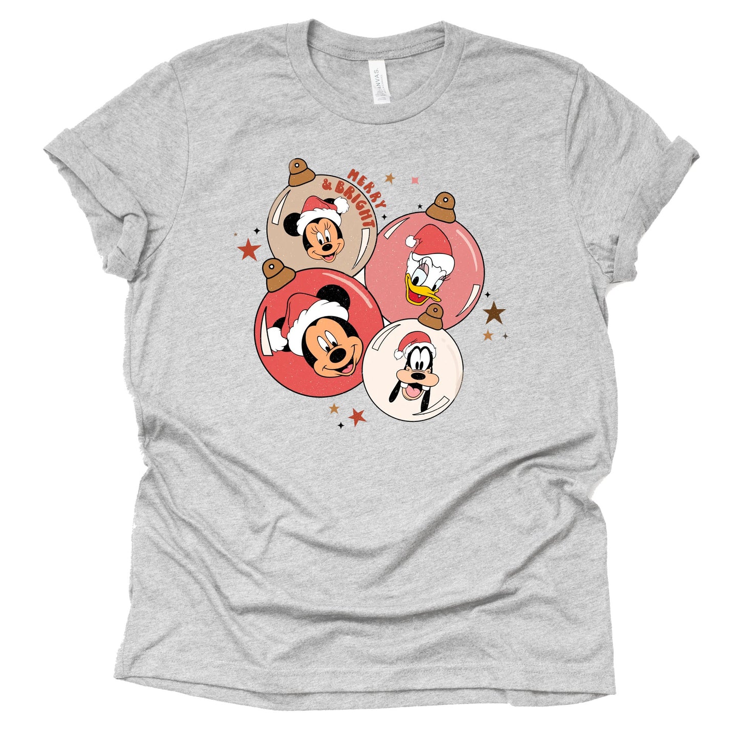 Disney Character Merry and Bright Ornaments Shirt