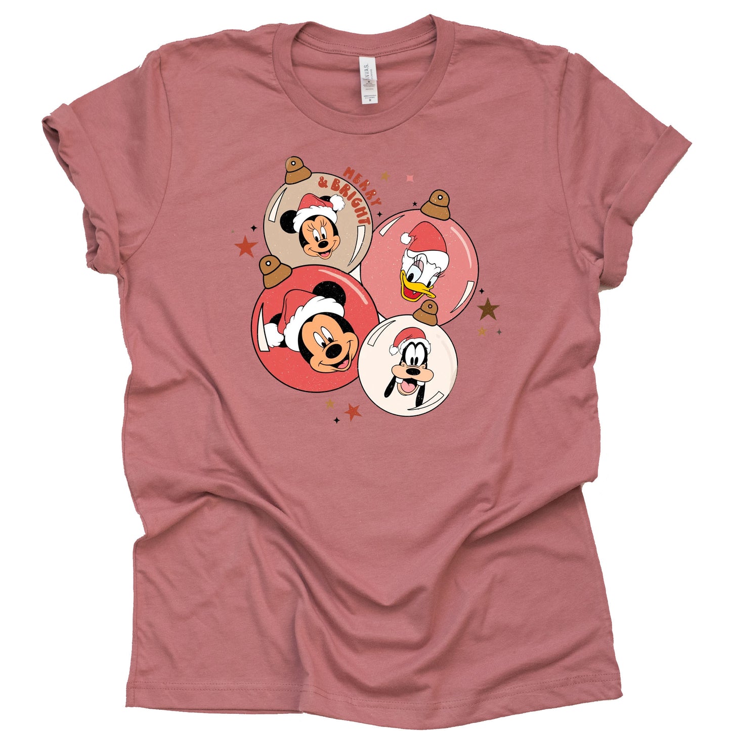 Disney Character Merry and Bright Ornaments Shirt