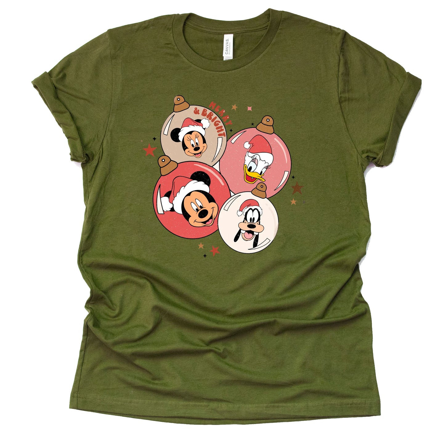 Disney Character Merry and Bright Ornaments Shirt