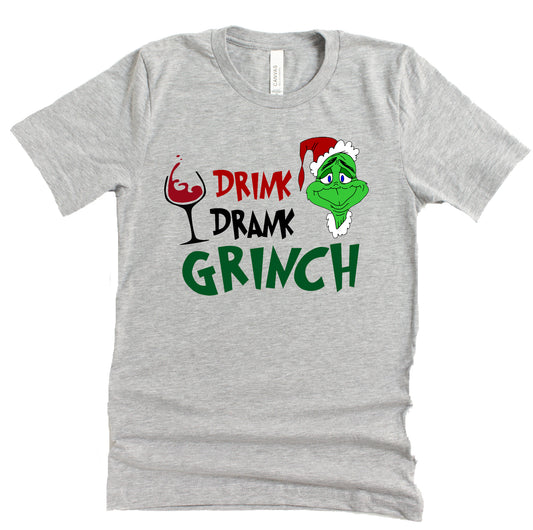 Drink Drank Grinch T-Shirt – Fun Holiday Tee