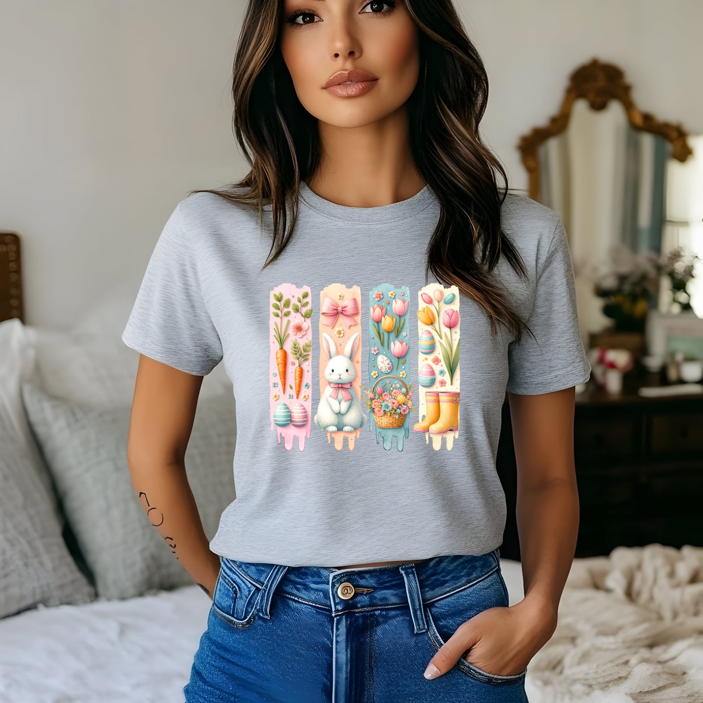 Easter Icons Brushstrokes Shirt - Casual Easter Tee