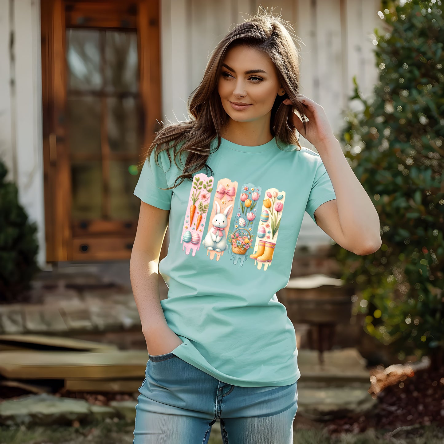 Easter Icons Brushstrokes Shirt - Casual Easter Tee