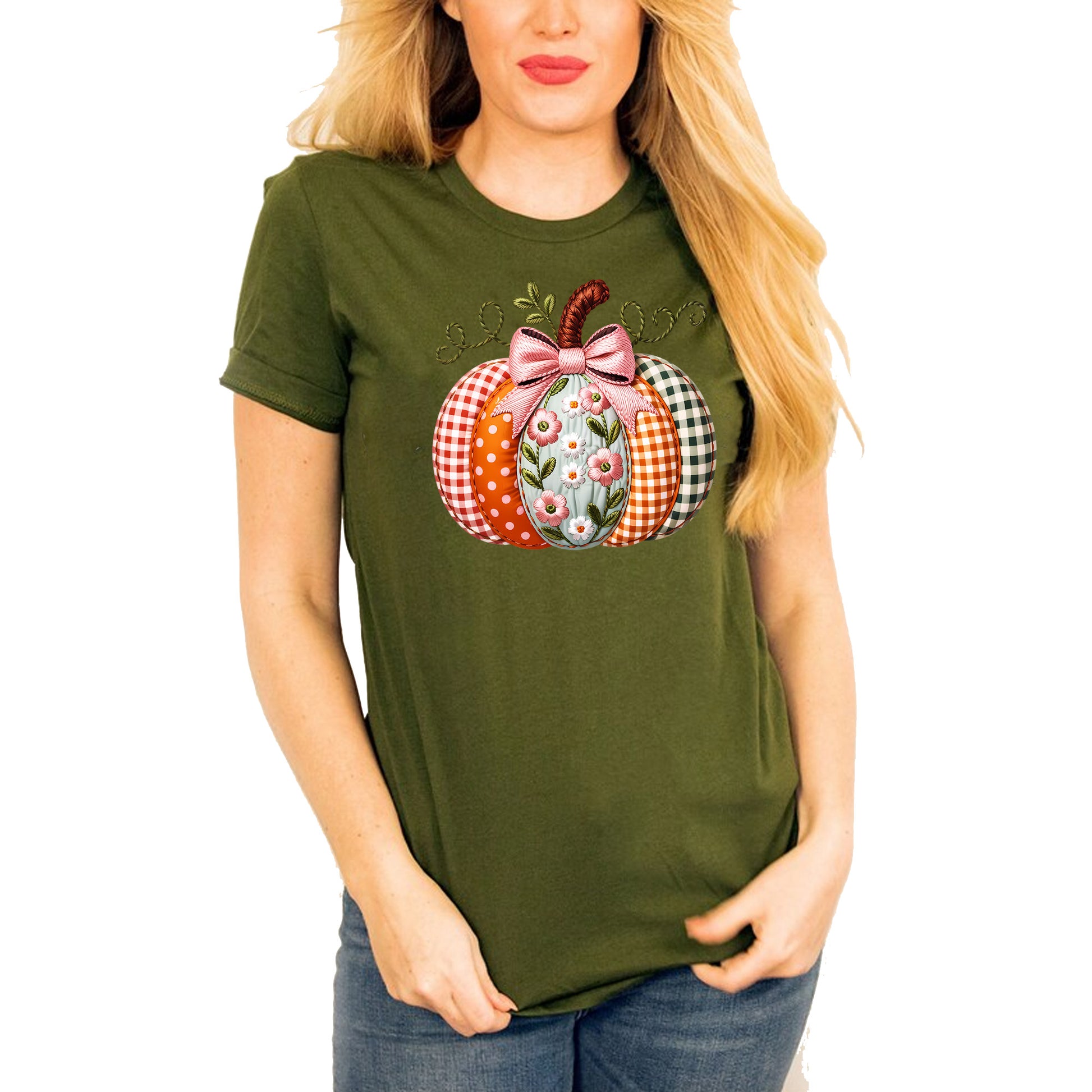 Fall pumpkin autumn harvest printed graphic shirt tee with festive seasonal design