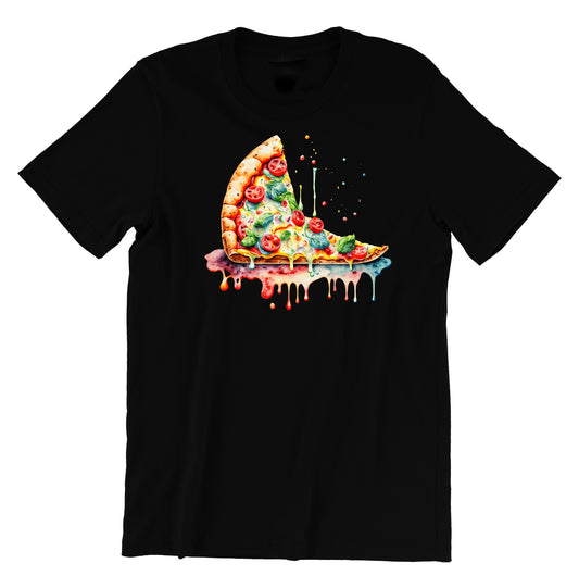 Funny pepperoni pizza food lover printed graphic shirt tee