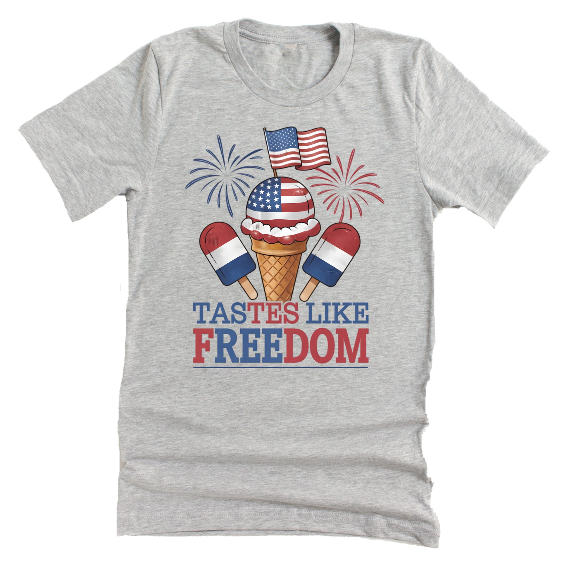 Patriotic Taste Like American Freedom ice cream American flag printed graphic tee shirt