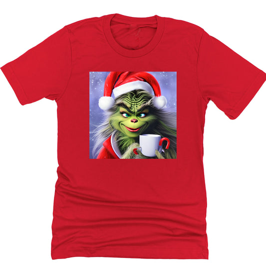 Grinch Christmas Coffee Shirt - Fun Short Sleeve Tee