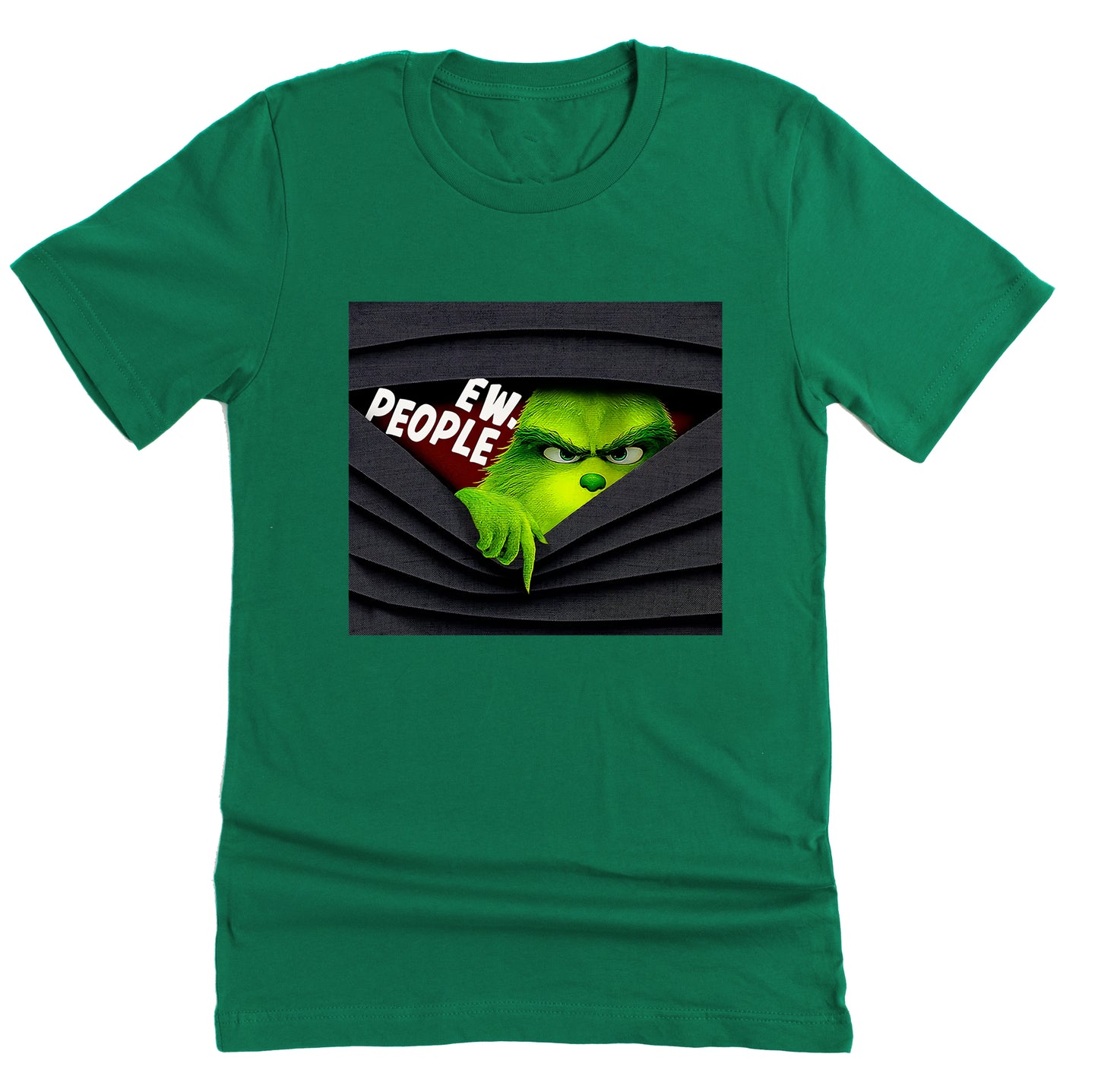Grinch Ew People Christmas Casual Short Sleeve Shirt
