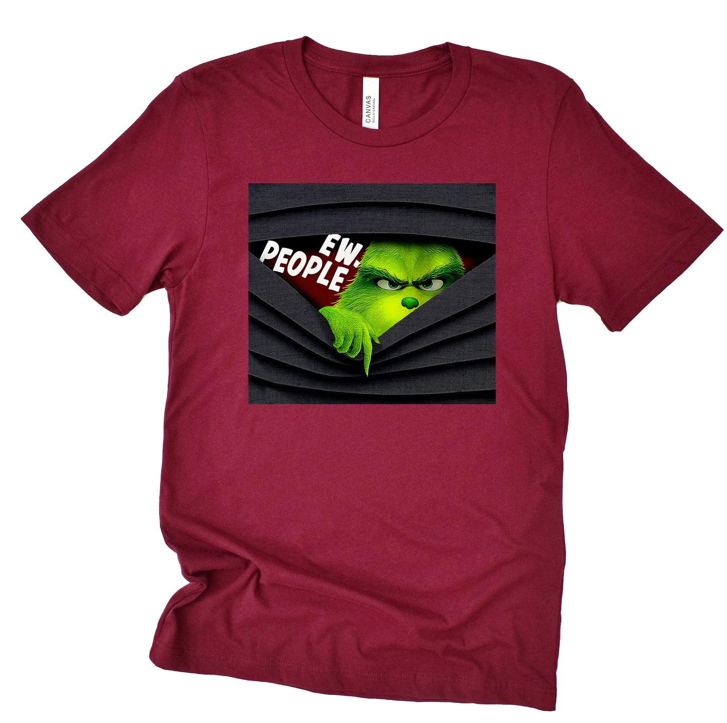 Grinch Ew People Christmas Casual Short Sleeve Shirt