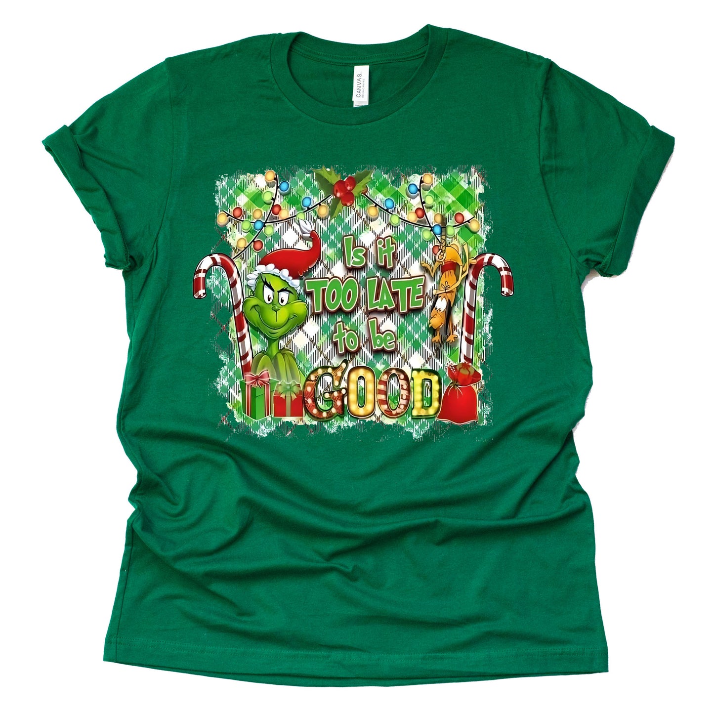 Grinch Christmas Short Sleeve Shirt – Is It Too Late to be Good?