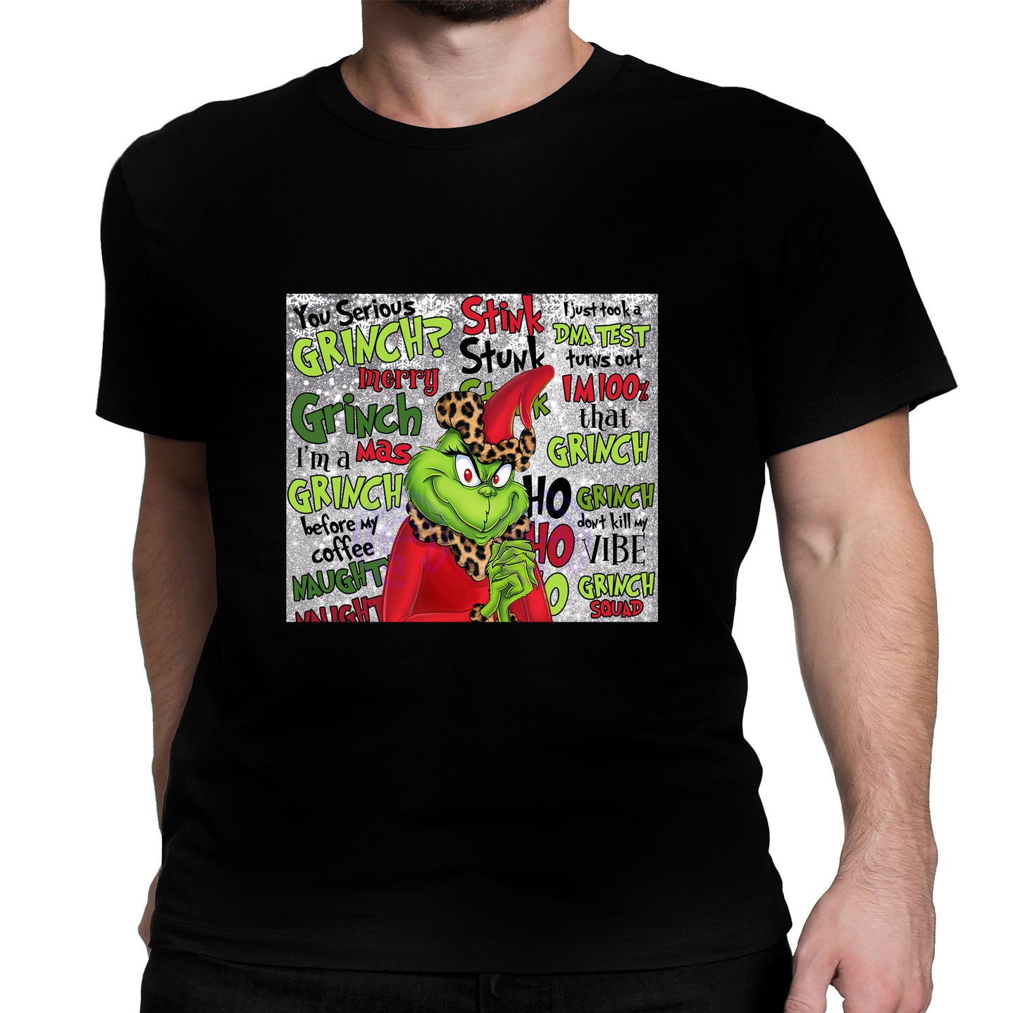 Grinch Christmas Graphic Tee Short Sleeve Shirt
